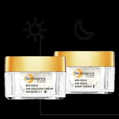 Bio Essence Bio Gold Day Cream & Bio Gold Night Cream + Nano Gold Peptide