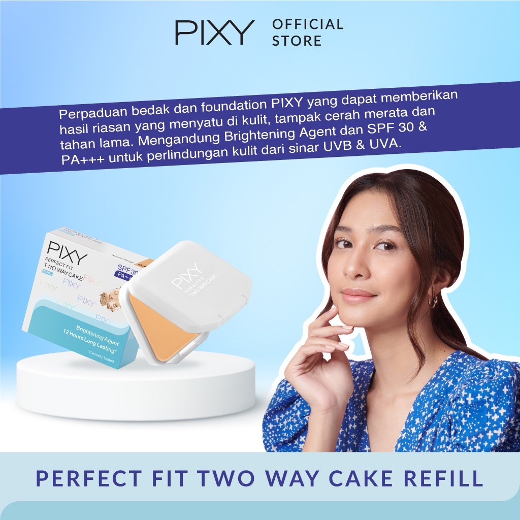 Pixy compact two way cake KEMASAN BARU Refill Original Ori bedak padat make up wajah kecantikan Whit