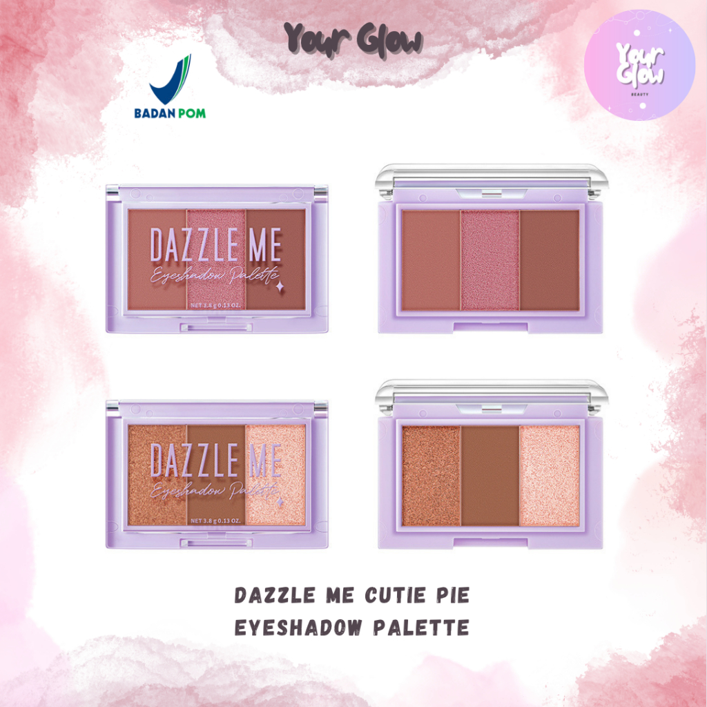 Dazzle Me Cutie Pie Eyeshadow Palette [BPOM CERTIFICATION] / Three in One / Shimmer and Matte Colors
