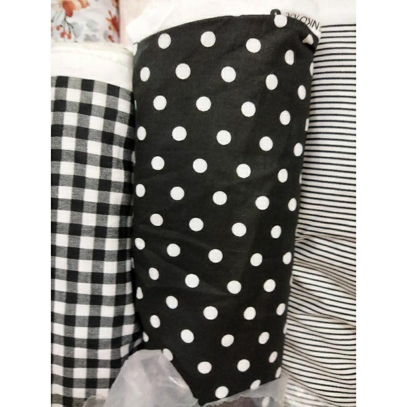Kain/Bahan katun jepang tokai senko motif//Bahan katun jepang motif polkadot/Kain katun jepang premi