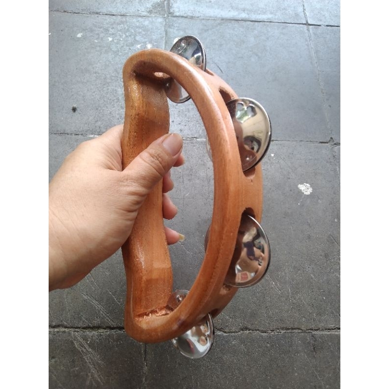 Tamborine Kayu / Alat Musik Perkusisi / Alat Musik Tradisional / Tamborin Sabit