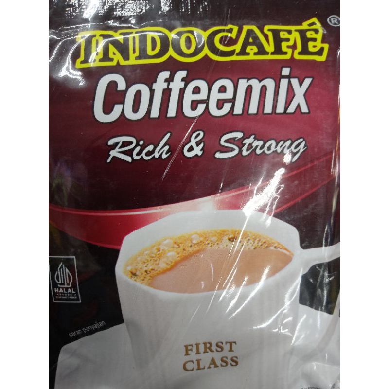 

kopi indocafe coffeemix rich and strong per renceng isi 10 sachet