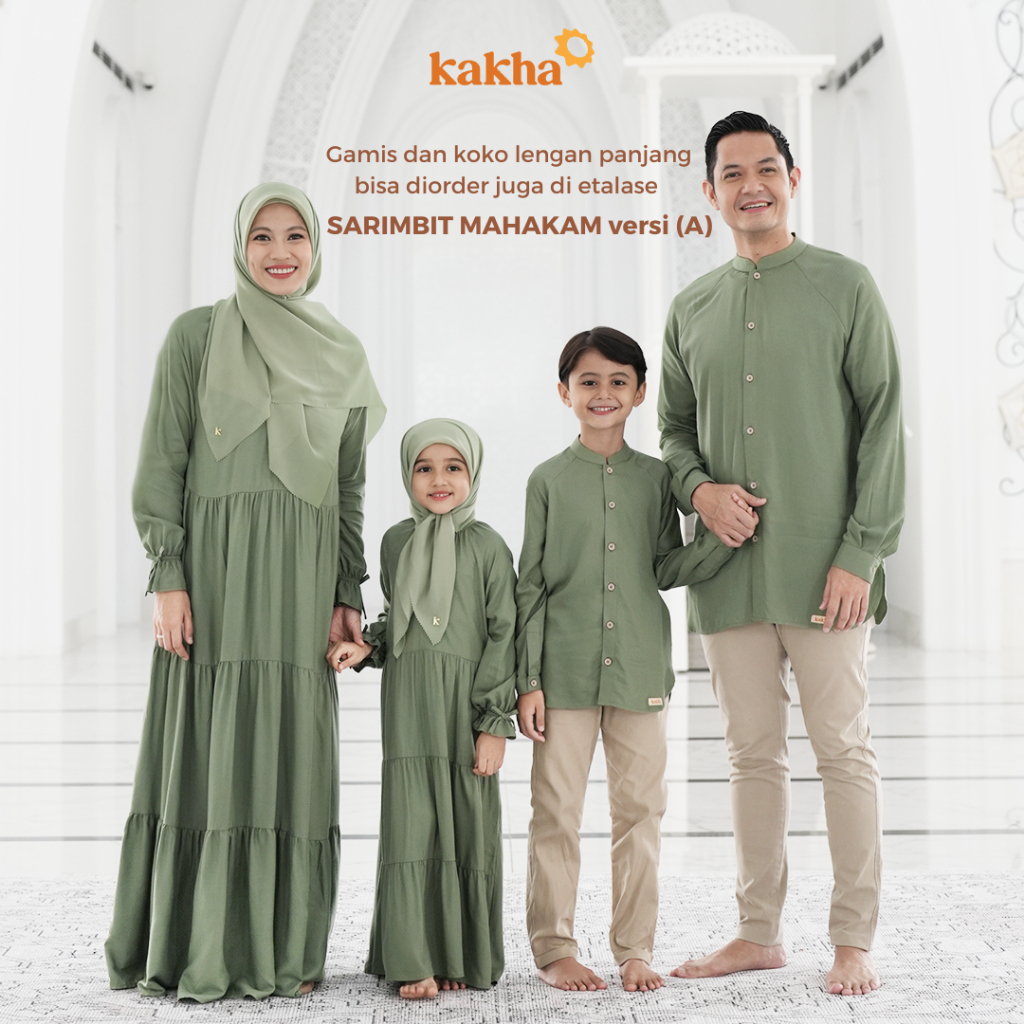 Kakha x Alyssa Soebandono - Sarimbit Keluarga Mahakam (B) / Baju couple keluarga / Sarimbit Keluarga / Baju muslim couple-1