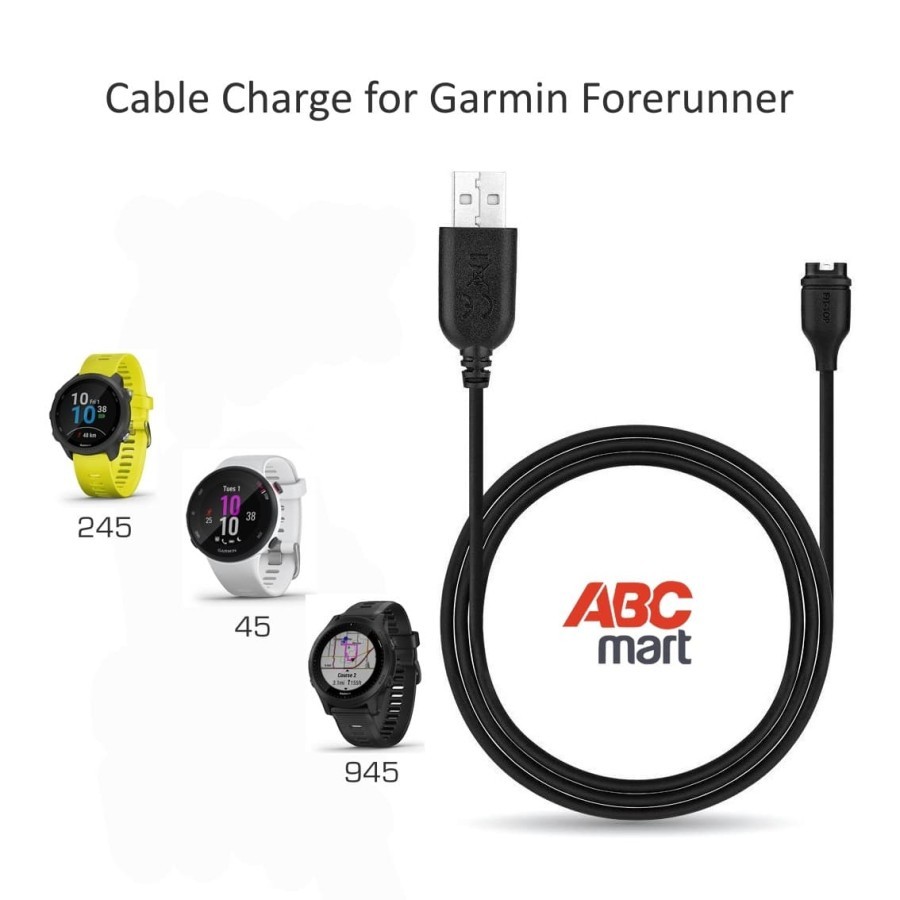 Cable Charger for Garmin Forerunner 45 / 245 / 945 - kabel charger jam