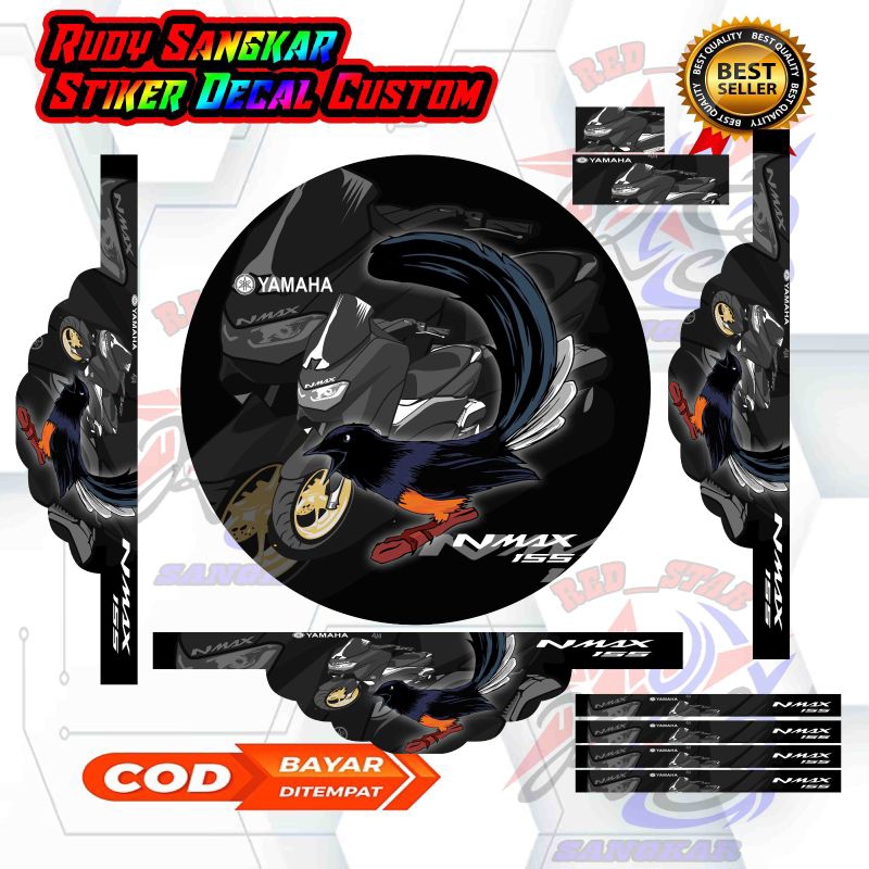 STIKER Decal sangkar murai batu Stiker decal tebok murai