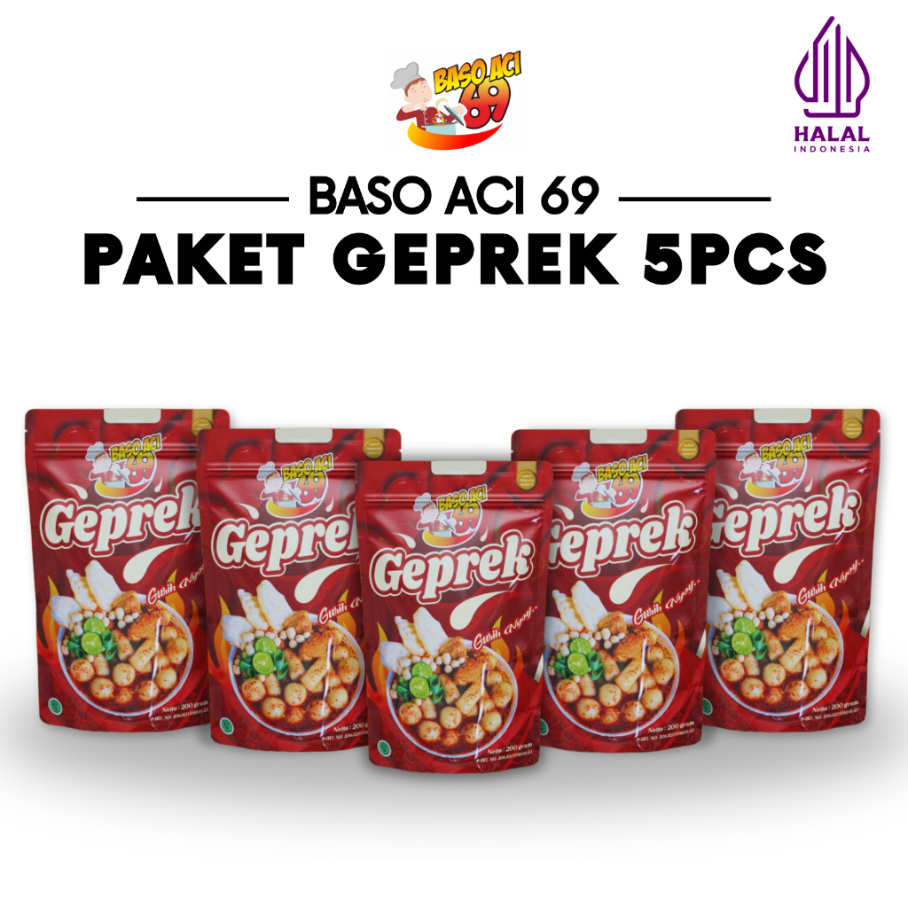 

Baso Aci 69 - Paket Geprek 5pcs kuah pedas sambal geprek gurih nyoy