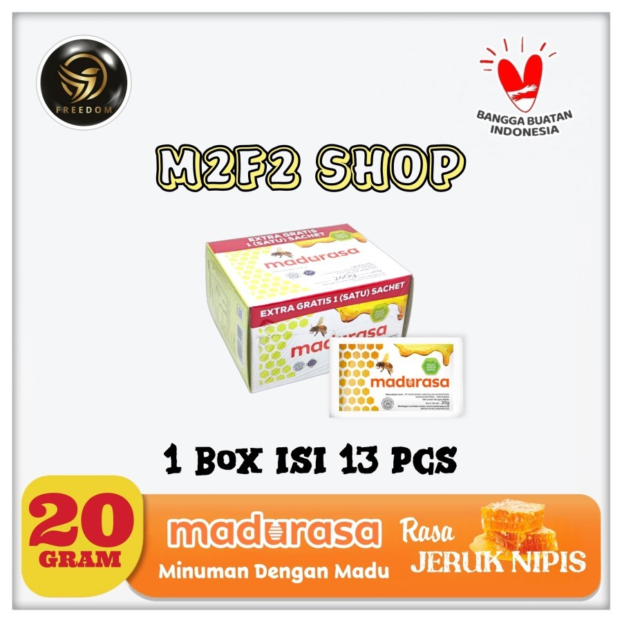 

Madurasa Minuman Madu Asli Rasa Jeruk Nipis Sachet - 20 gr (Kemasan 1 Box)