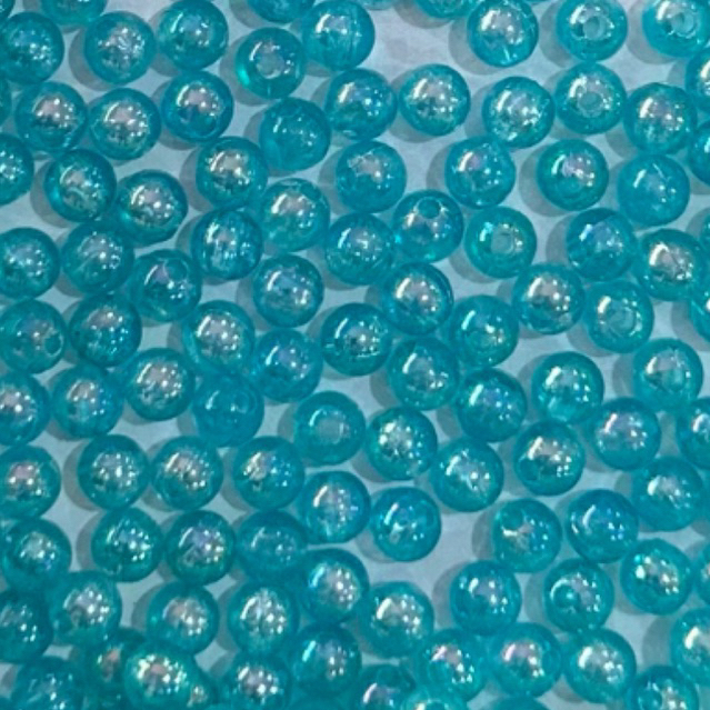 20 Gram Mote Bening Pelangi 6mm untuk Gelang , Kalung , strap Hp dll