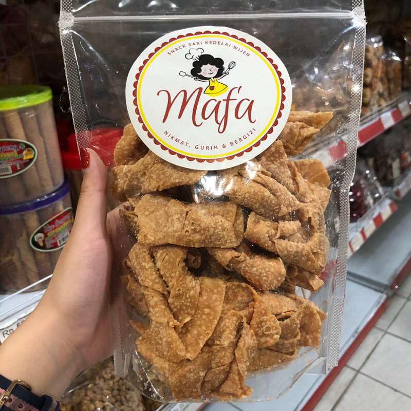 

Keripik Tahu Bangka Cap Polos - Keripik Mafa Polos - Keripik Tahu Wijen - Keripik Mafa Wijen - Wijen Bangka - Keripik Bangka - Kue Bangka / Snack Bangka / Snack Khas Bangka