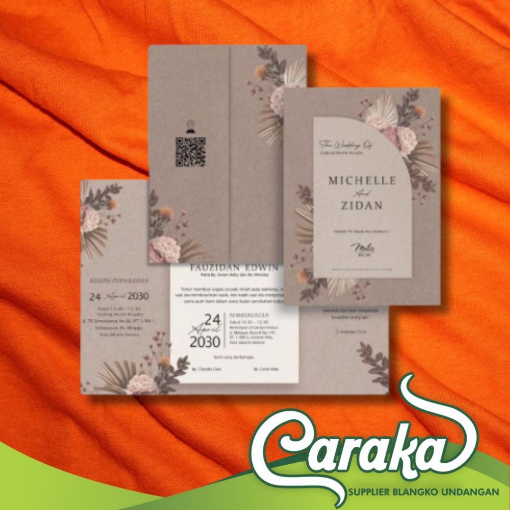 Kartu Undangan Pernikahan atau Kertas Undangan atau Blangko Undangan Kosong Terbaru Maliq 106 Harga 