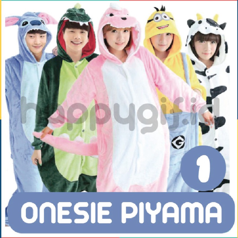 SUPER DISKON ONESIE PIYAMA KOSTUM DEWASA  KARAKTER 1 PIKACHU TOTORO PANDA dll