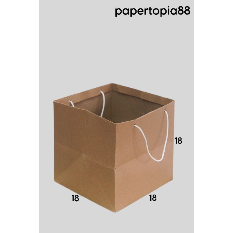 

Paper bag P18 x L18 x T18 COKLAT POLOS GOODIE BAG
