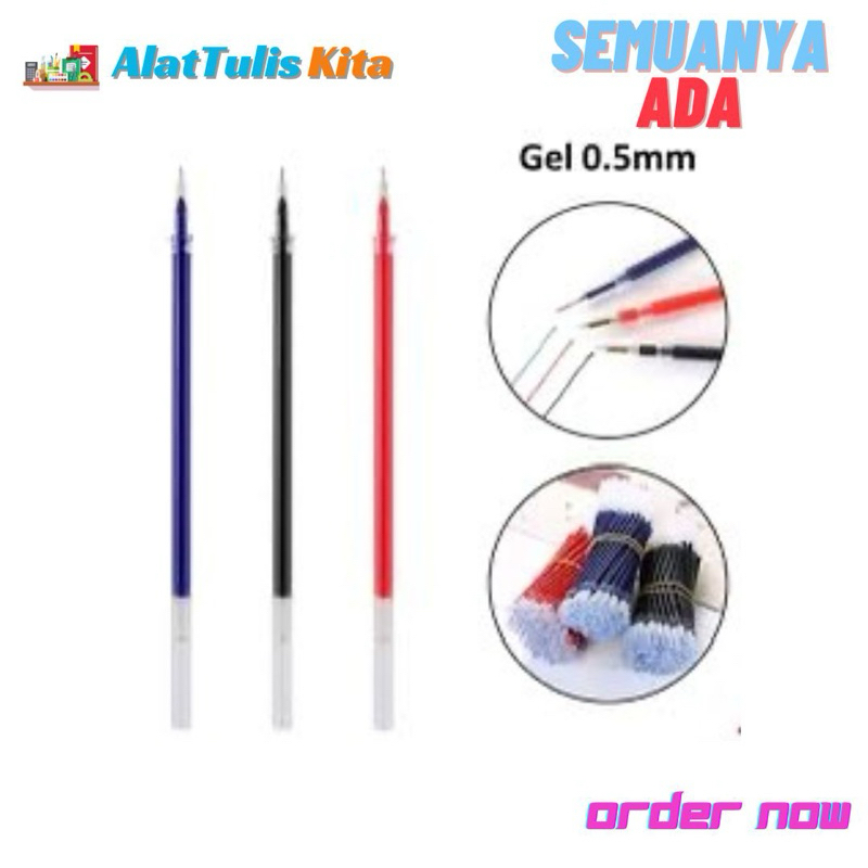

⭐️Alat Tulis Kita⭐️ Refill Tinta Pulpen Gel Tinta Pena Cair Isi ulang 0,5mm Tinta Pulpen Warna Hitam, Merah, Biru