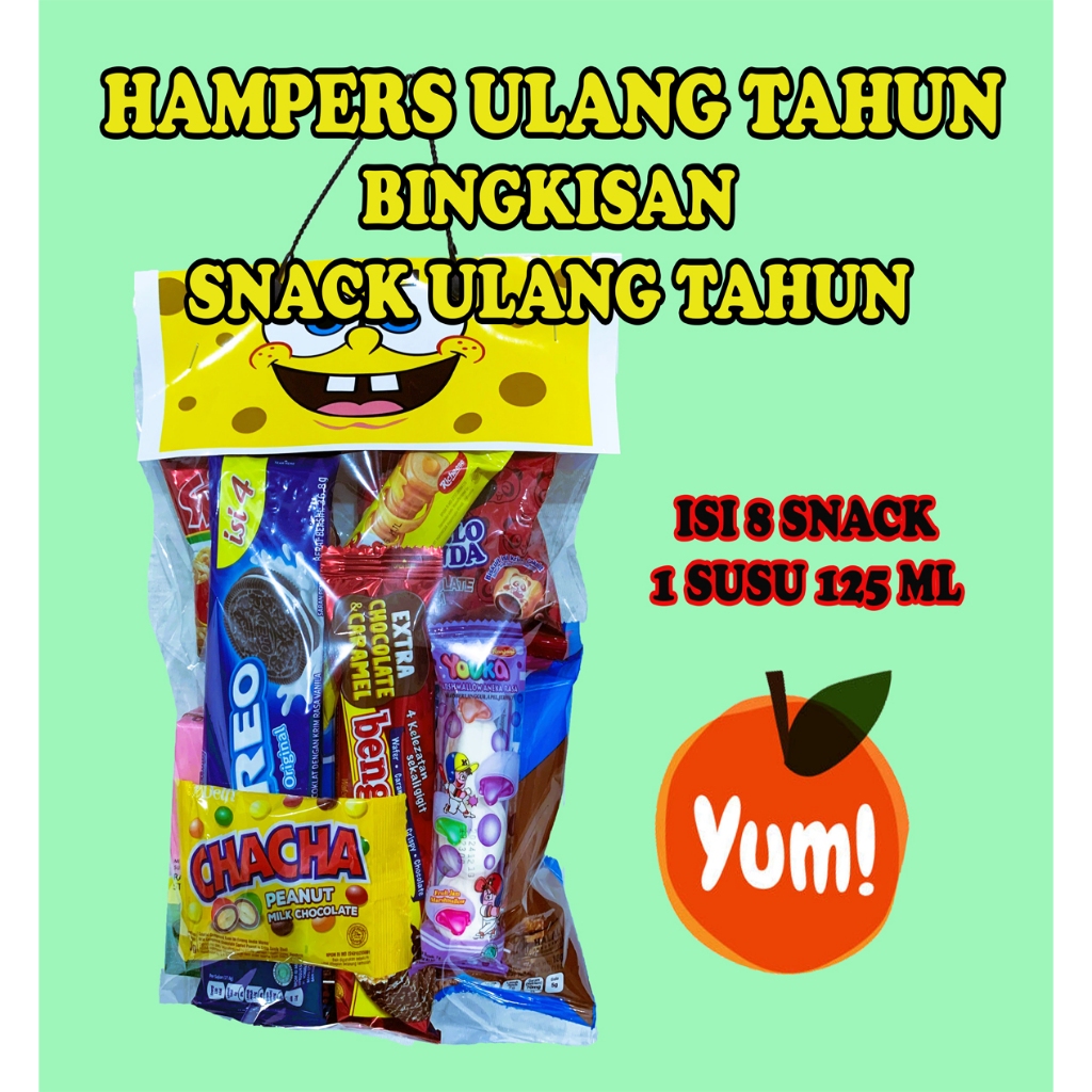

Hampers Ulang Tahun / Paket Bingkisan Snack Ulang Tahun Anak/ Kado Ultah / Souvenir Ultah
