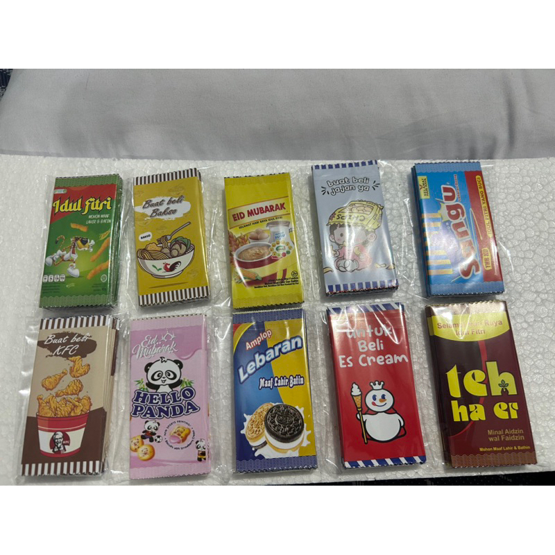 

amplop lebaran bentuk permen