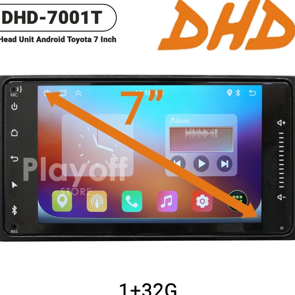 Hot Sell Head Unit ANDROID 7 Inch Plug and Play Ukuran dan Socket TOYOTA Double Din Tape Mobil Andro
