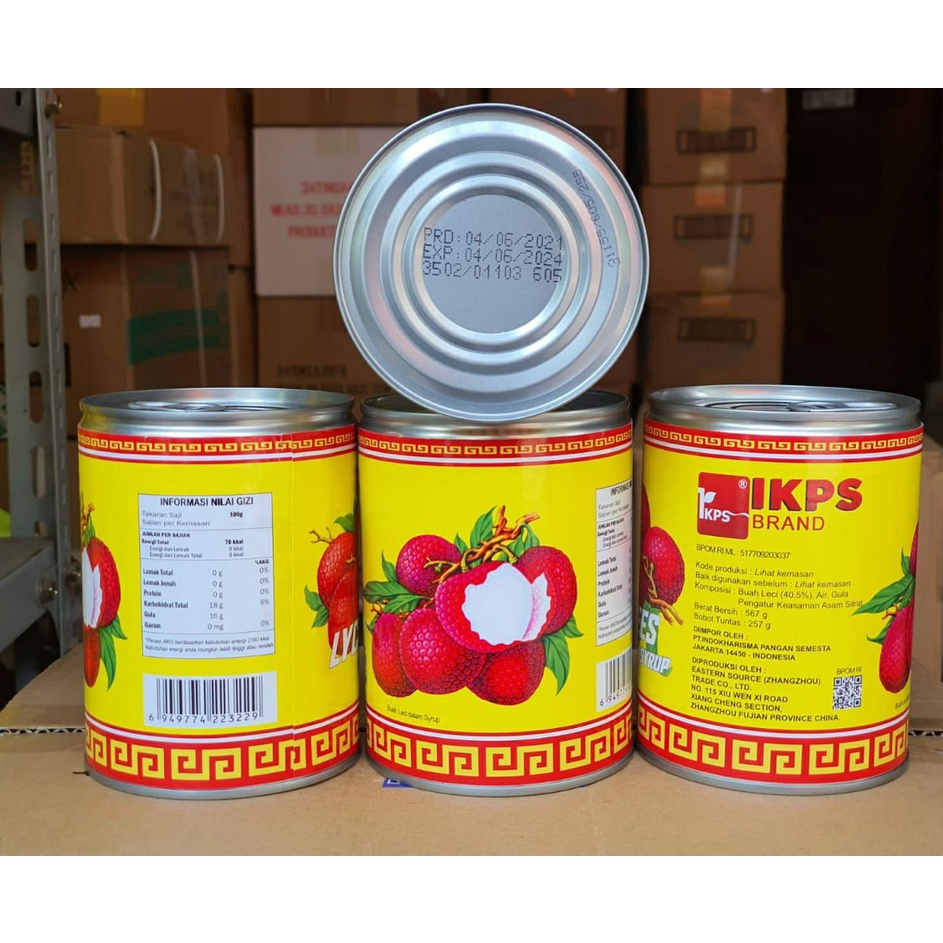 

READY STOK LYCHEE in Syrup Buah Leci Kaleng 565g IKPS