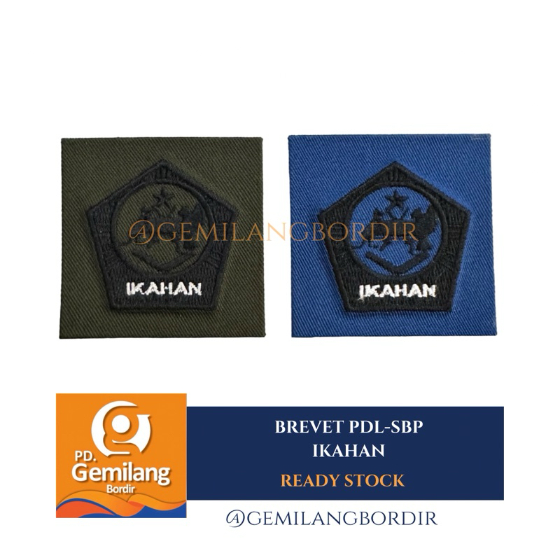 Brevet Wing IKAHAN TNI-AU | PDL-SBP | Atribut Brevet Wing Bordir Satuan