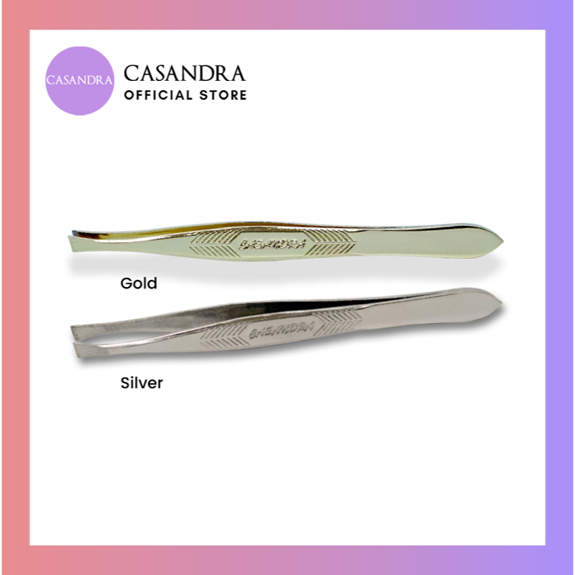 Casandra Pinset Silver Gold Pencabut Bulu Rambut