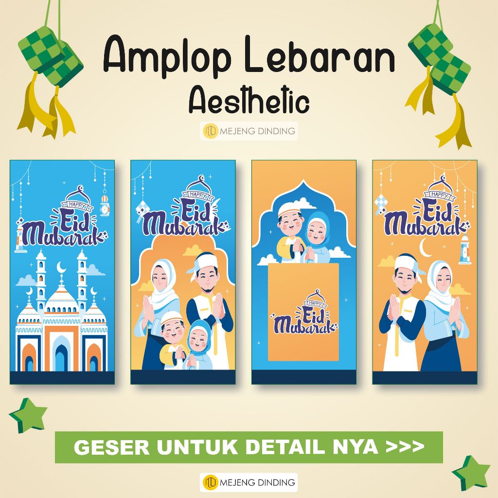 

Amplop Lebaran Aesthetic / Amplop Lebaran Idul Fitri isi 10 Pcs / Amplop Lebaran Kocak Cute / Amplop Lebaran Idul Fitri / Amplop Karakter/ Angpao Lebaran / Angpau Lebaran / Eid Mubarak / Amplop Lebaran Premium 4