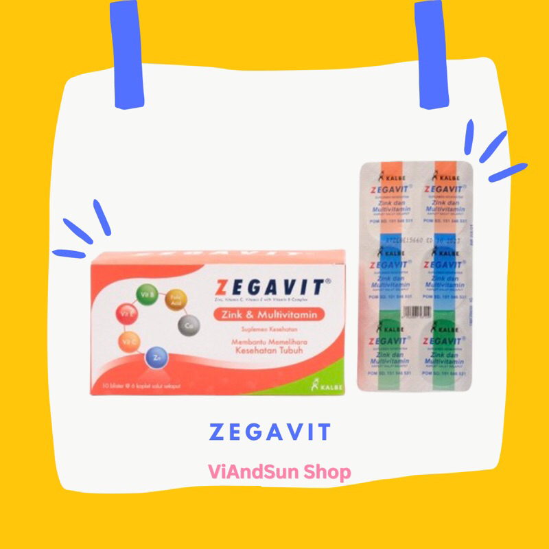 Zegavit - Multivitamin & Zink - 1Strip @6 tablet - Kalbe - Vitamin - Suplement