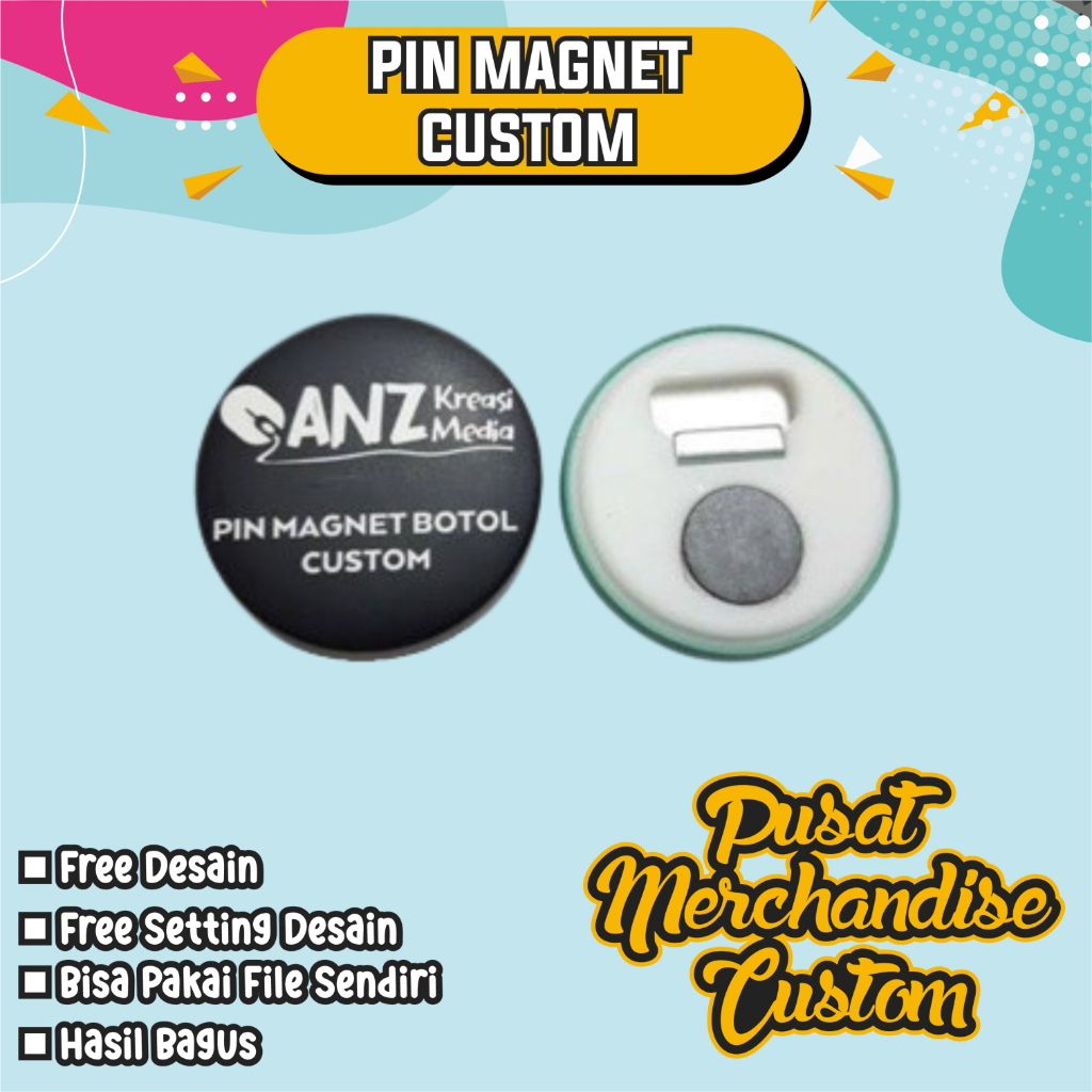 Pin magnet custom Termurah / Custom Nama