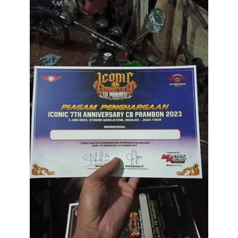 piagam acara cb