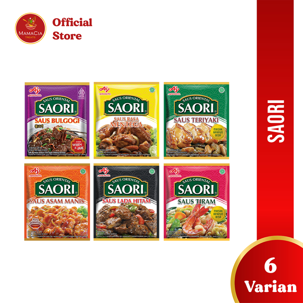 

Saori Saos Oriental Tiram Teriyaki Lada Hitam Bulgogi (sachet)