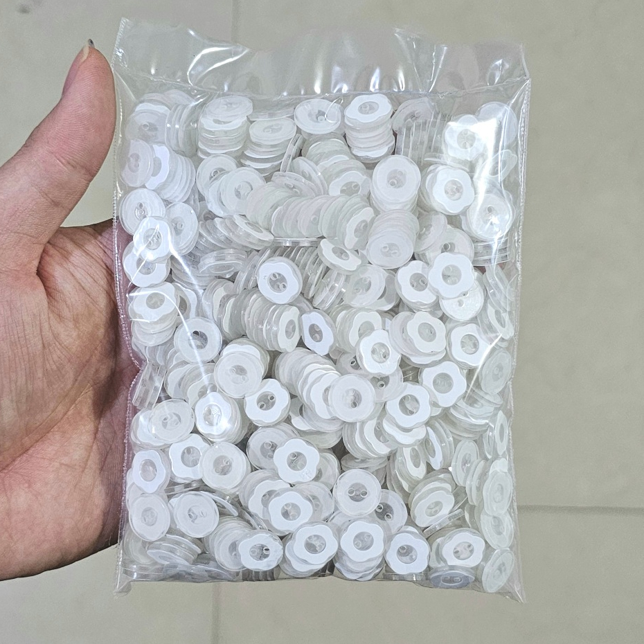 Kancing Baju Sakura 13mm/1,3cm/20L @5 gros Kancing Piyama Kancing Daster Kancing Bunga