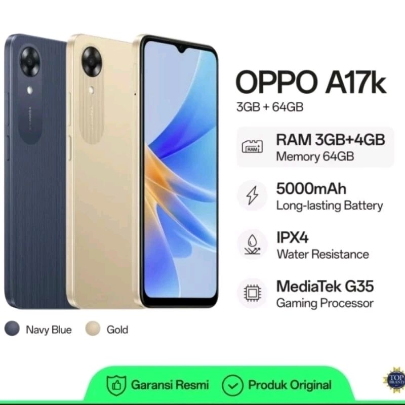 HP Oppo A17k 3/64 Smartphone A17k Ram 3/64GB – Garansi resmi