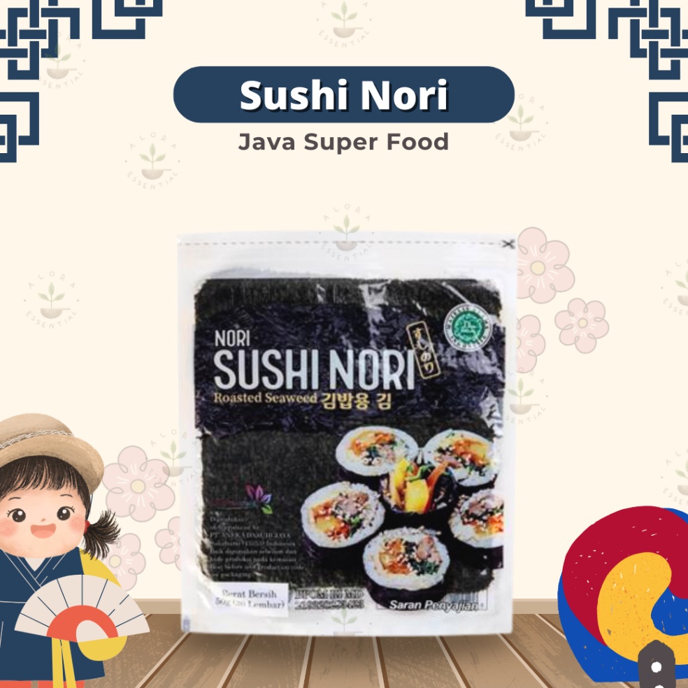 

FLASH SALE JAVA Sushi Nori 1 Lembar Rumput Laut Kering 1 Lembar Halal