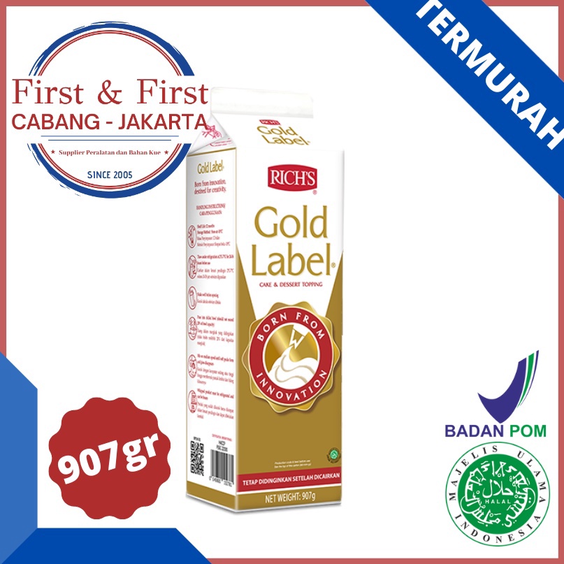 

COD TERMURAH Rich Gold Label Whipping Cream 97 gram