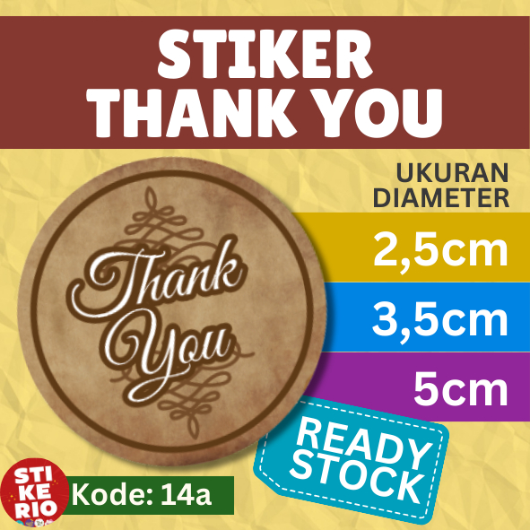 

Stiker Thank You | Stiker Label Terima Kasih | uk. 2,5cm 3,5cm 5cm -14a