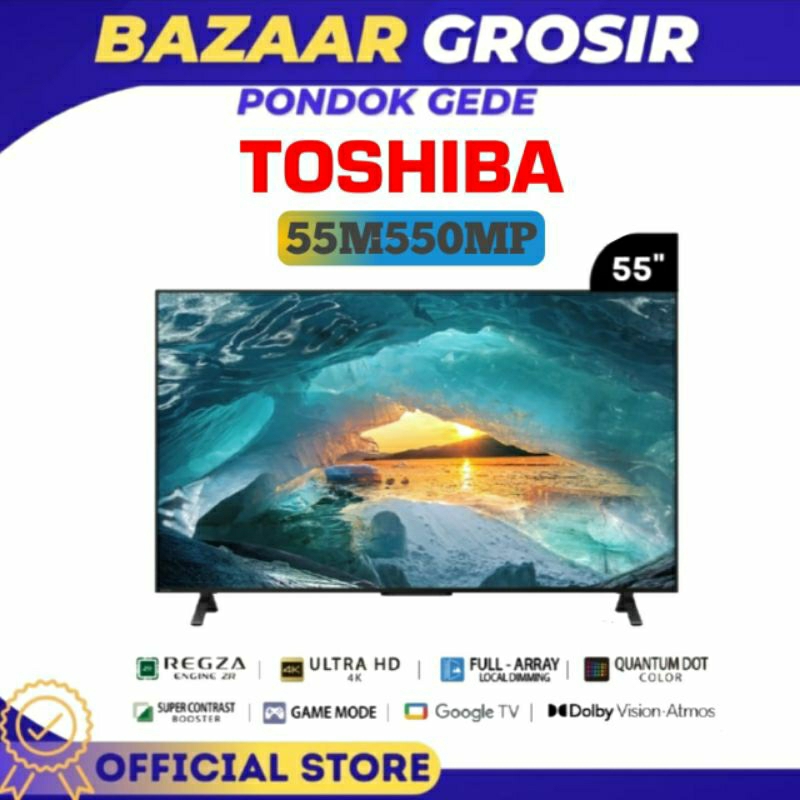 TV TOSHIBA 55M550MP 55 INCH QLED SMART GOOGLE TV UHD 4K
