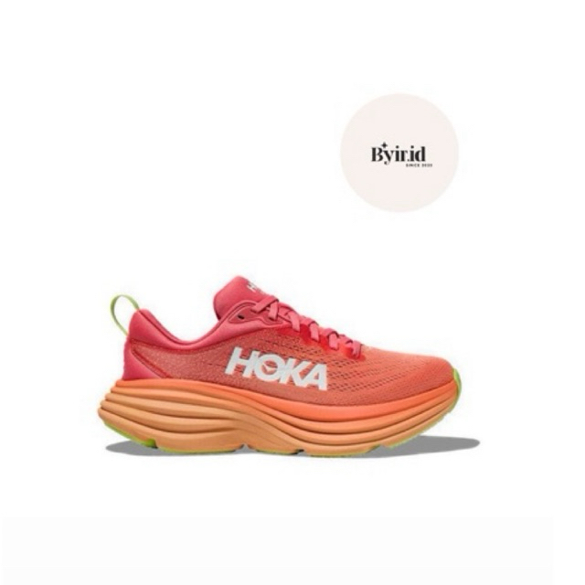 Hoka Bondi 8 Women's Running Shoes - Coral/Papaya
