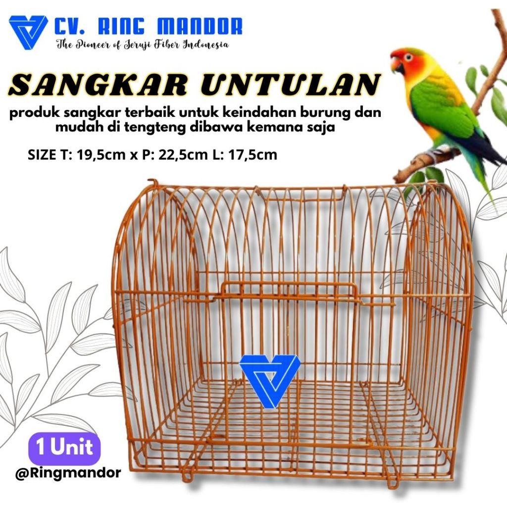 SANGKAR KANDANG BESI MINI SANGKAR UNTULAN  BAWA BURUNG LOVEBIRD