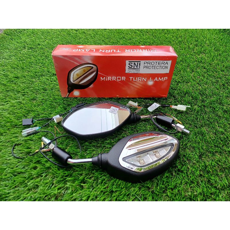 bestpromo termurah ori ahm - spion lampu menyala spion led honda beat dan genio