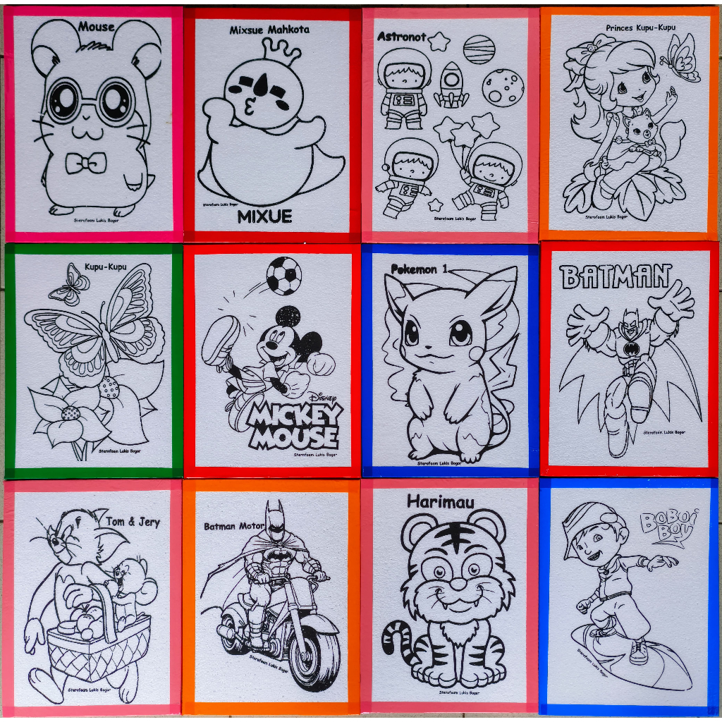 

Terbaru sterofoam lukis paket 100 PCS 30x40 Termurah styrofoam mewarnai