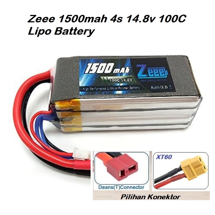 Zeee 1500mah 4s 14.8v 100C Lipo Battery