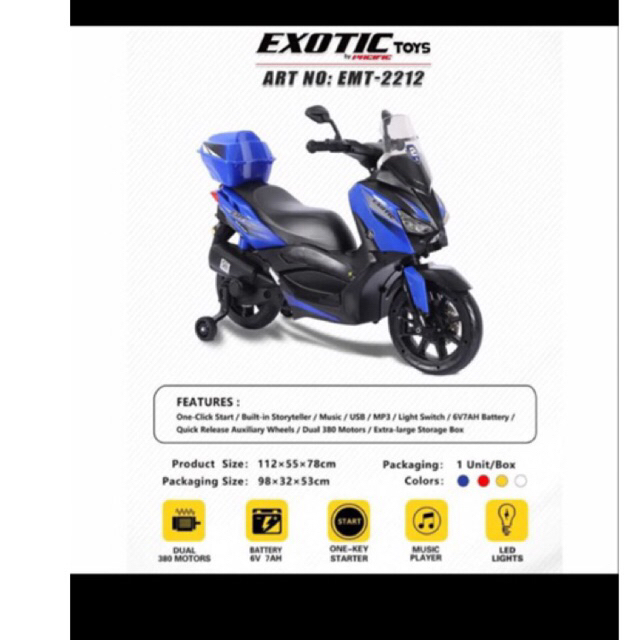 Motor Aki remote Anak exotic EMT-2212