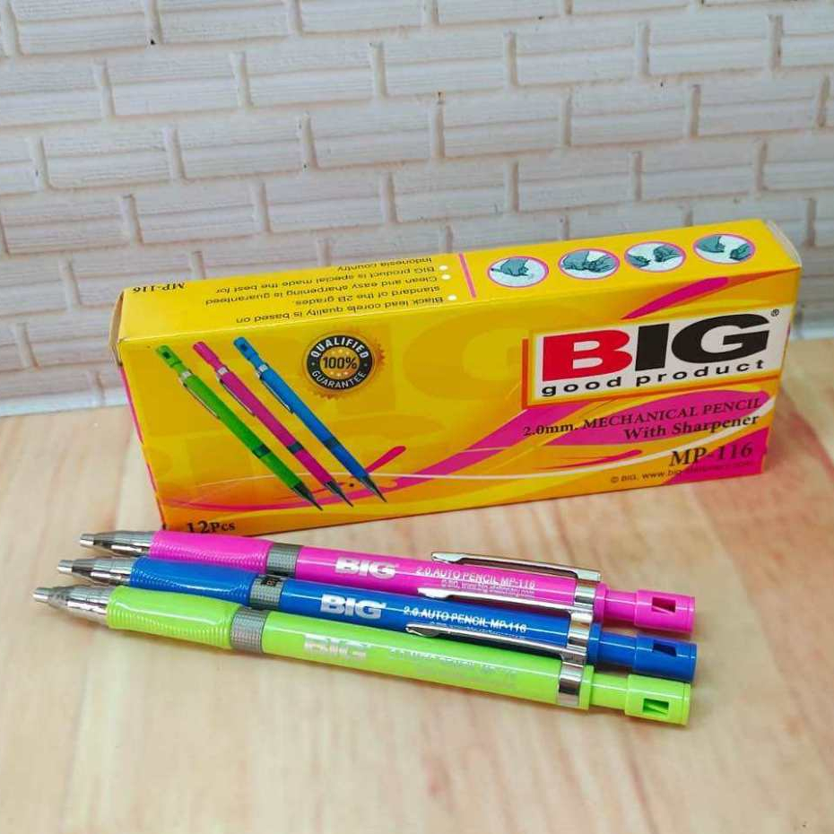 

Pensil Mekanik BIG MP-116 / Pensil Isi 2.0mm / Mechanical Pencil 2B