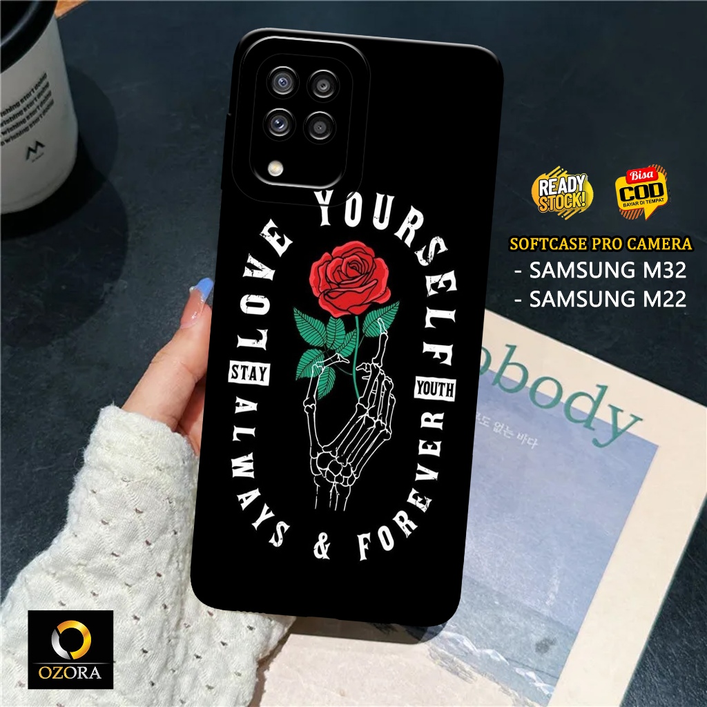 OZORA - Case SAMSUNG M32 / M22 Terbaru Fashion Case BUNGA Casing SAMSUNG M32 / M22 Aksesoris Handpho