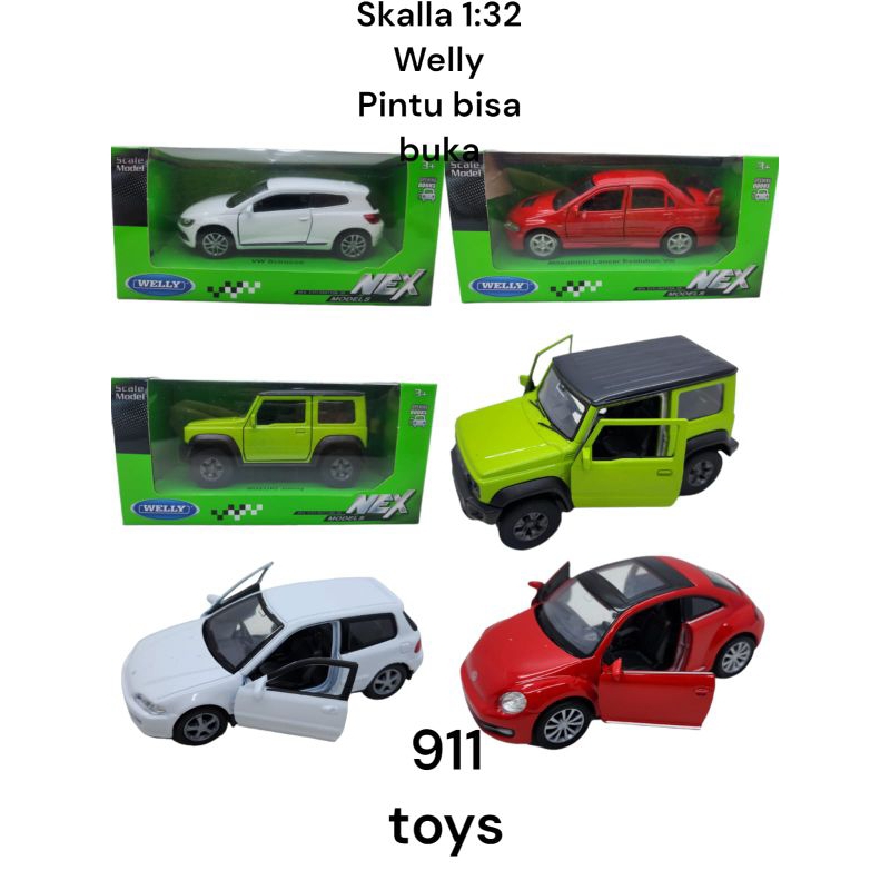 MOBIL WELLY skala 1:32/BMW X5/LAND ROVER/MINI COOPER/LAMBORGHINI