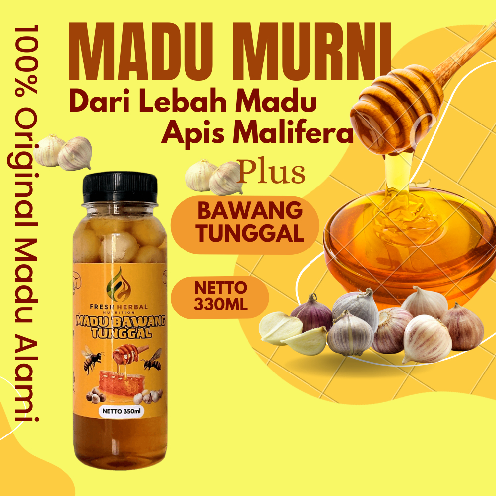 

Madu Bawang Lanang Tunggal Original 300gr FERMENTASI MADU DAN BAWANG 1 BULAN FULLL Madu Murni