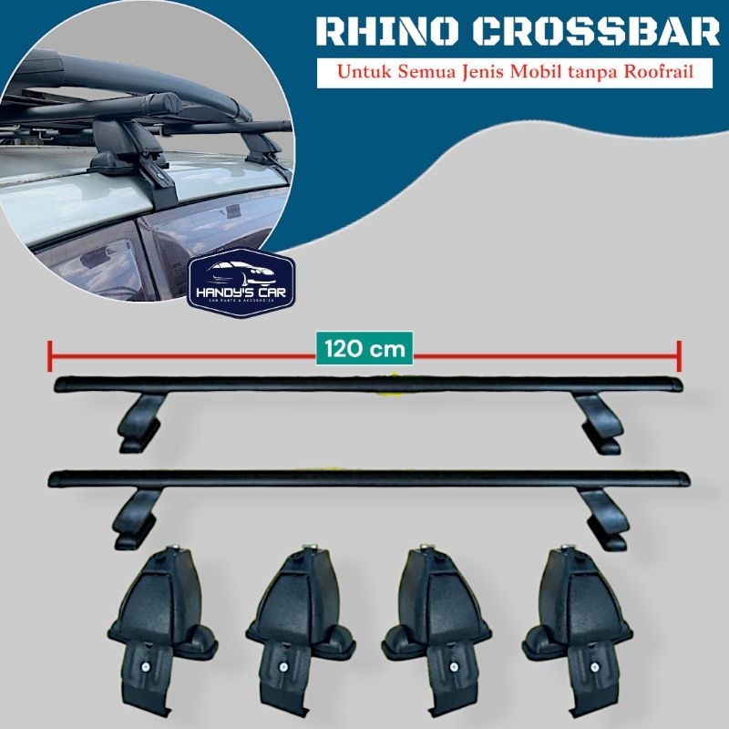 Rhino Crossbar Jepit Body set Lengkap