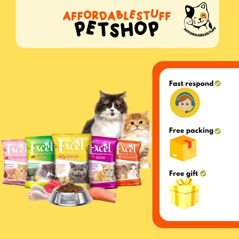 Excel Rasa Tuna Ayam 500 gram Makanan Kucing Murah Dry Food Japfa