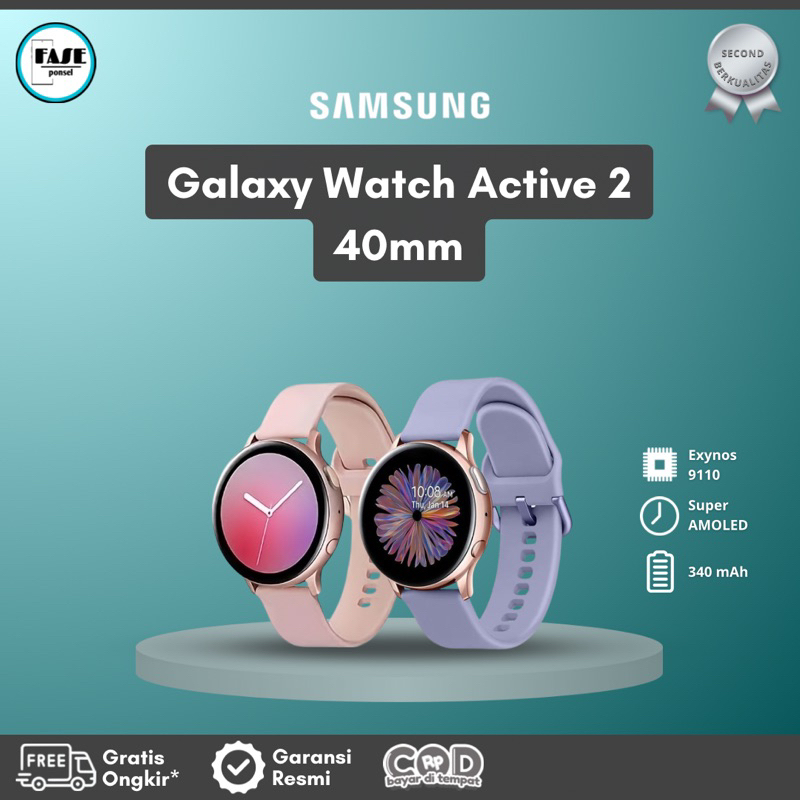 Samsung Galaxy Watch Active 2 40mm Resmi SEIN Second Bekas Active2