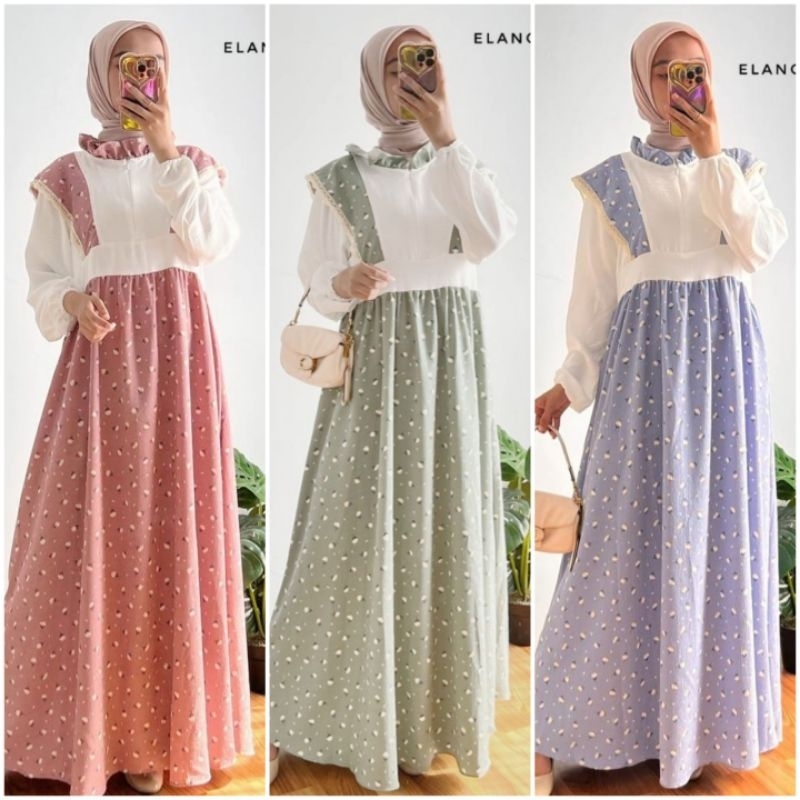 BISA COD GALERIAZKIYA ELANOR DRESS/ DRESS YAYUKU BY YAYOE HIJAB/ GAMIS REMAJA DEWASA/ GAMIS KULIAH/ 