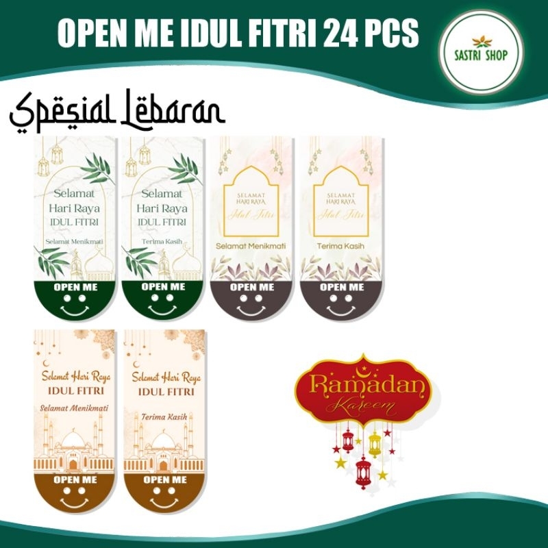 

Stiker Idul Fitri Segel - Kemasan Open Me Hari Raya Idul Fitri Warna Warni Oval 24 Pcs !!!