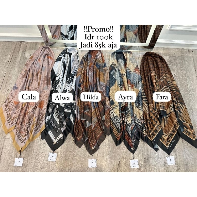 Promo Hijab Journey Scraves JP Cala, Alwa, Hilda, Ayra, Fara, Almira, Meliya, Disya, Silla, Lalita